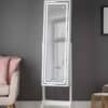 Lexi White LED Mirrored Jewellery Cabinet