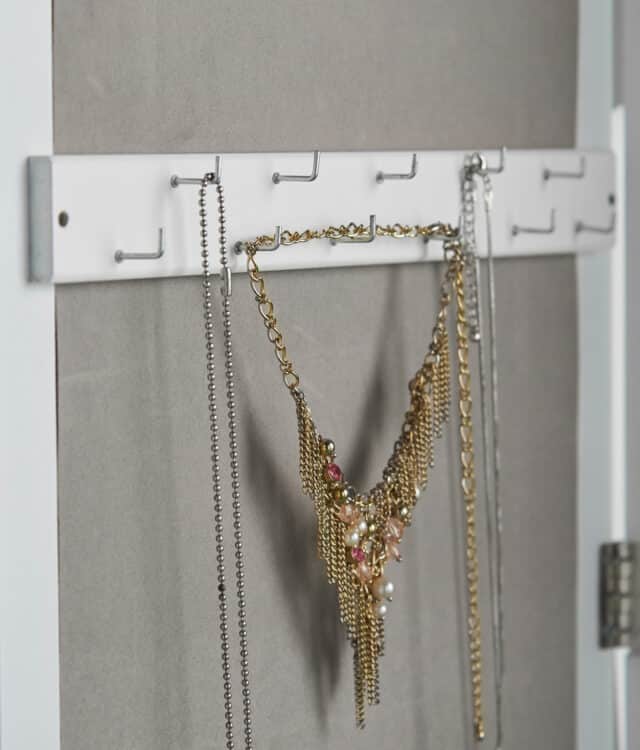 Lexi White LED Mirrored Jewellery Cabinet