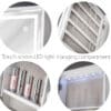 Lexi White LED Mirrored Jewellery Cabinet