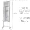 Lexi White LED Mirrored Jewellery Cabinet