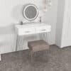 Olivia White Dressing Table with Touch Sensor LED Mirror