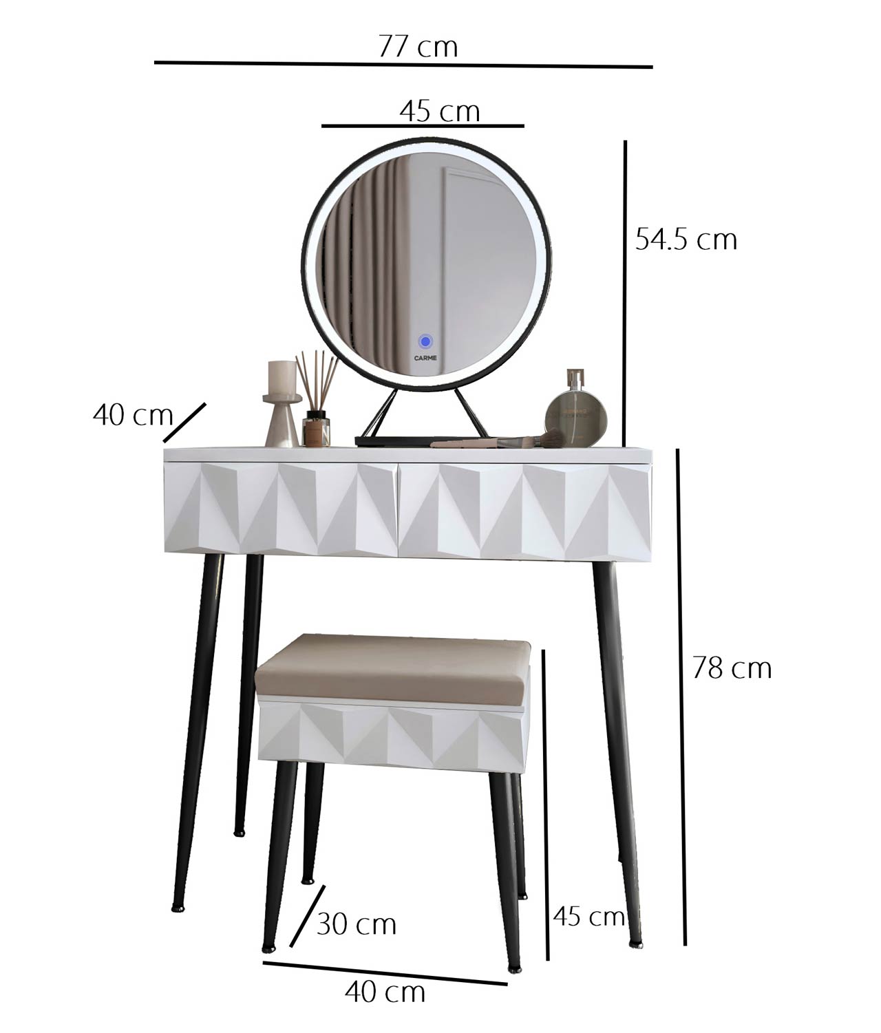black mirrored dressing table Black Vintage Dressing Table Storage Cabinet Integrated Solid Oak Large  Capacity Desk, Bedroom, Makeup Table
