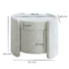 Gabriella White Dressing Table with Mia LED Mirror & Mabel Bouclé Storage Stool