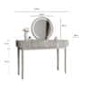 Layla Mocha Dressing Table With Elsie LED Mirror