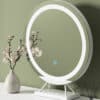 Claudia White Dressing Table with White Lillia LED Mirror