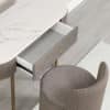 Romy Mocha Bouclé Dressing Table with Evie LED Mirror & Hattie Bouclé Stool