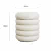 Gabriella White Dressing Table with Mia LED Mirror & Daisy Ivory Bouclé Storage Stool