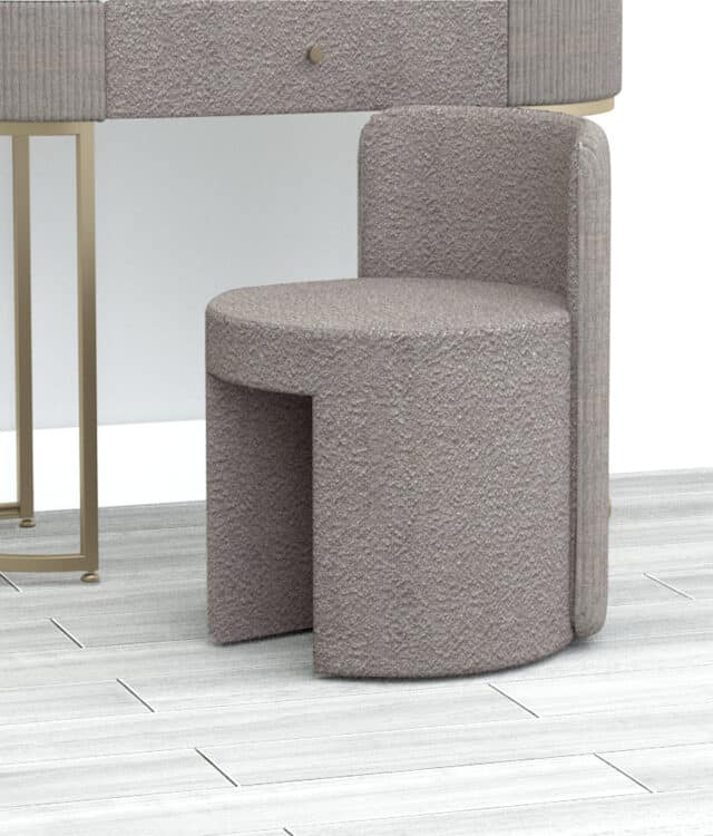 Hattie Mocha Bouclé Stool