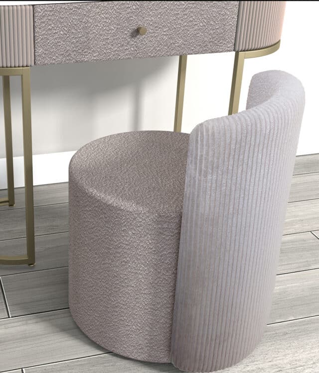 Hattie Mocha Bouclé Stool