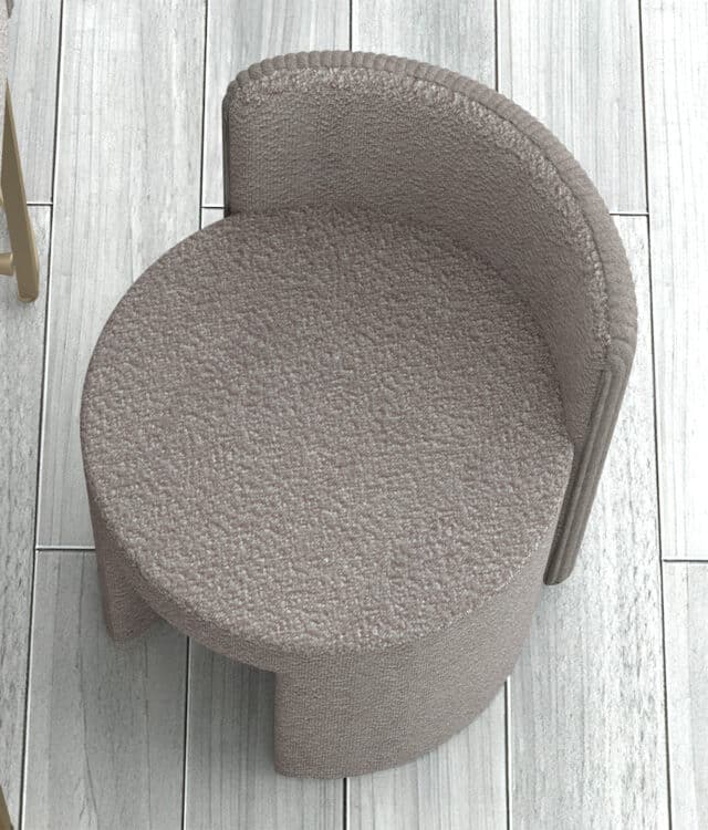 Hattie Mocha Bouclé Stool