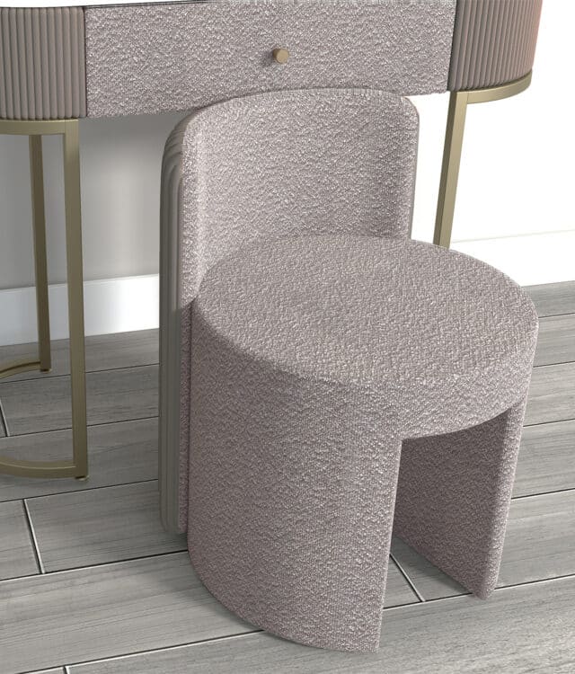 Hattie Mocha Bouclé Stool