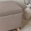 Elara Mocha Bouclé Storage Ottoman