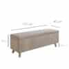 Elara Mocha Bouclé Storage Ottoman