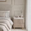 Ottilie Mocha Bouclé Bedside Table