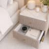 Ottilie Mocha Bouclé Bedside Table