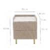 Ottilie Mocha Bouclé Bedside Table