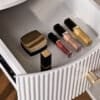 Margot White Round Bedside Table