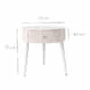 Margot White Round Bedside Table