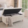 Wren Ivory Bouclé Storage Ottoman
