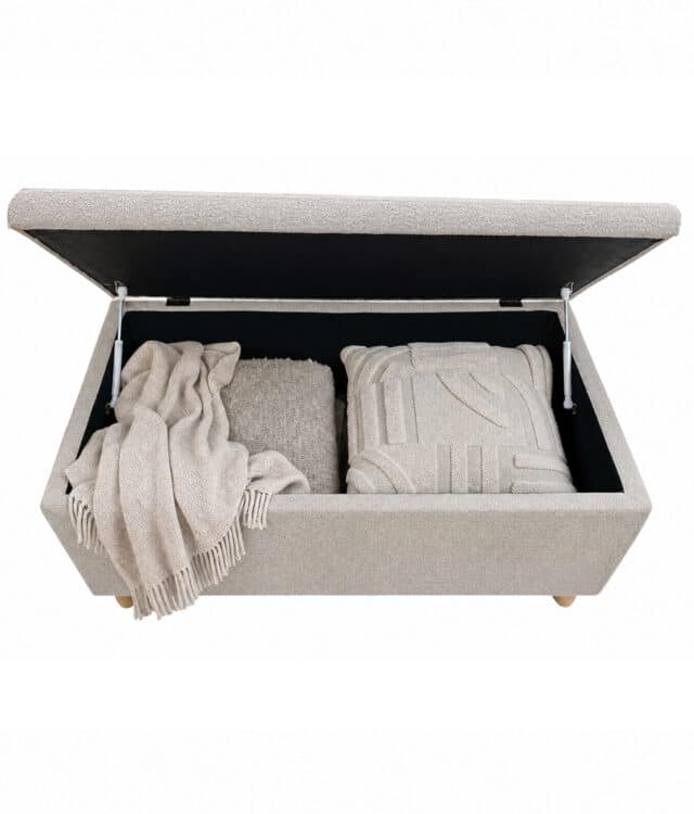 Wren Ivory Bouclé Storage Ottoman