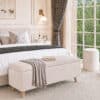 Elara Ivory Bouclé Storage Ottoman