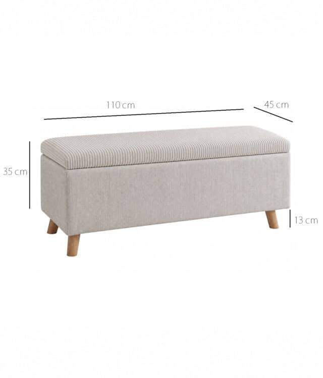 Elara Ivory Bouclé Storage Ottoman