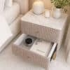 Elodie Mocha Bouclé Bedside Table