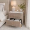 Elodie Mocha Bouclé Bedside Table