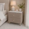 Elodie Mocha Bouclé Bedside Table
