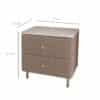 Elodie Mocha Bouclé Bedside Table