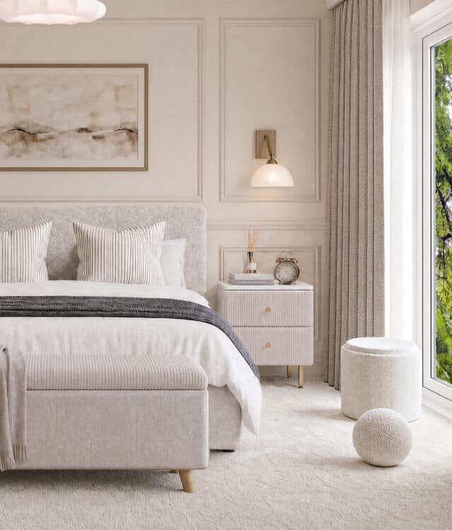 Elodie Ivory Bouclé Bedside Table