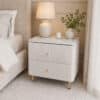 Elodie Ivory Bouclé Bedside Table