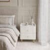 Ottilie Ivory Bouclé Bedside Table