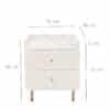 Ottilie Ivory Bouclé Bedside Table