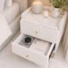 Ottilie Ivory Bouclé Bedside Table