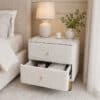 Posie Ivory Bouclé Bedside Table