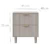 Alma Mocha Bedside Table