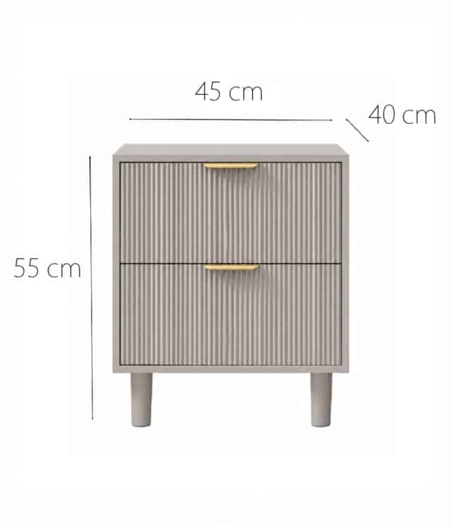 Alma Mocha Bedside Table
