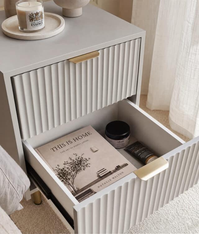 Clara Mocha Bedside Table