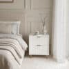 Clara White Bedside Table