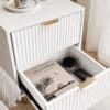 Clara White Bedside Table