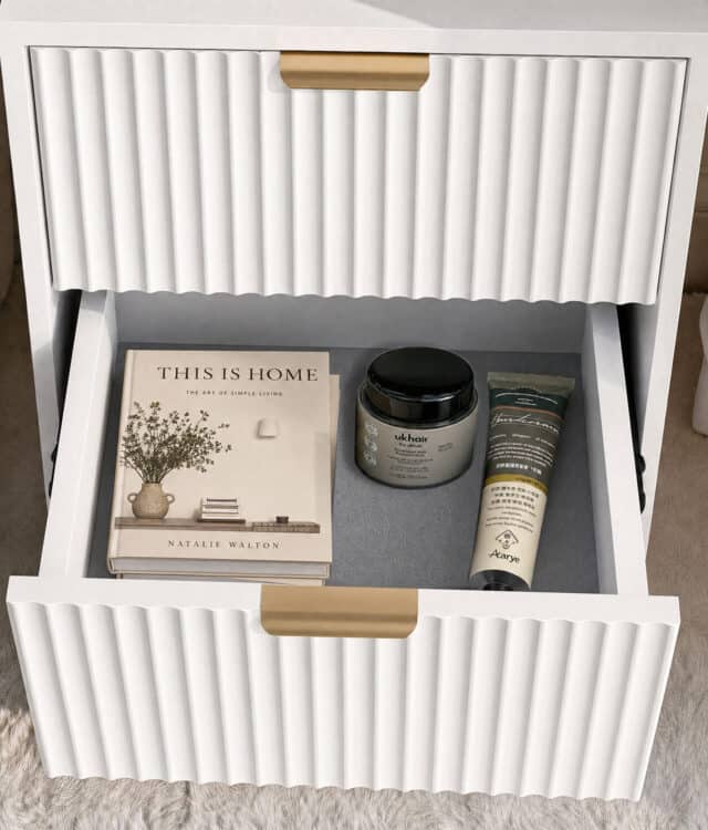 Clara White Bedside Table