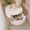 Eloise Ivory Round Bedside Table