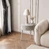 Margot Mocha Round Bedside Table