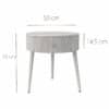 Margot Mocha Round Bedside Table